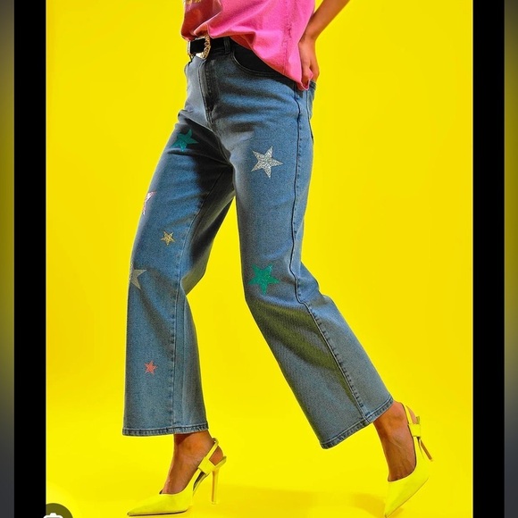 Q2 Jeans with Star Print XS - Picture 5 of 14